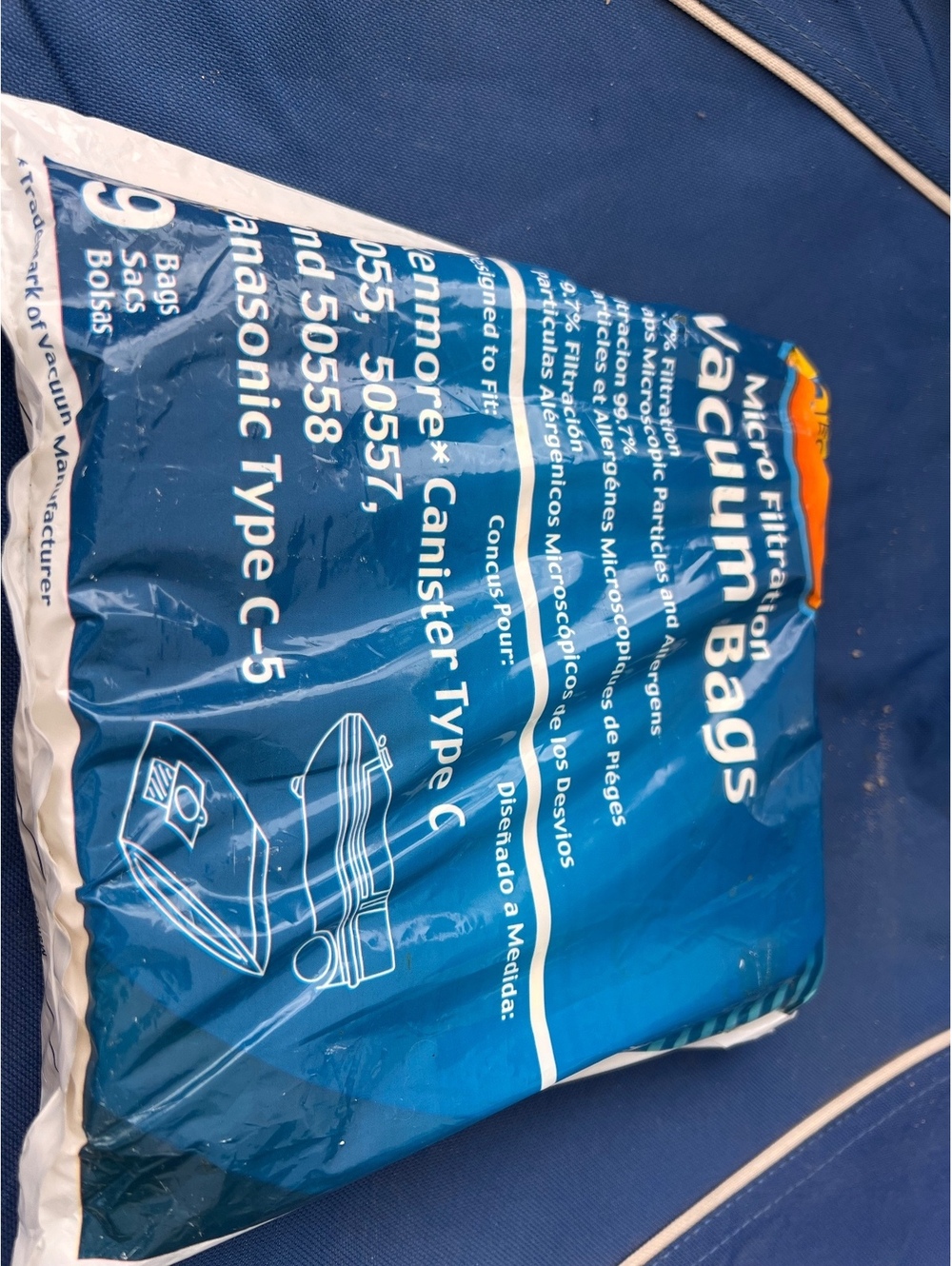 Lot of 7 bags Kenmore Canister Type C Vacuum Bags Micro Filtration 9 Bags